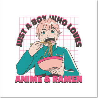 Anime Boy Ramen P R t shirt Posters and Art